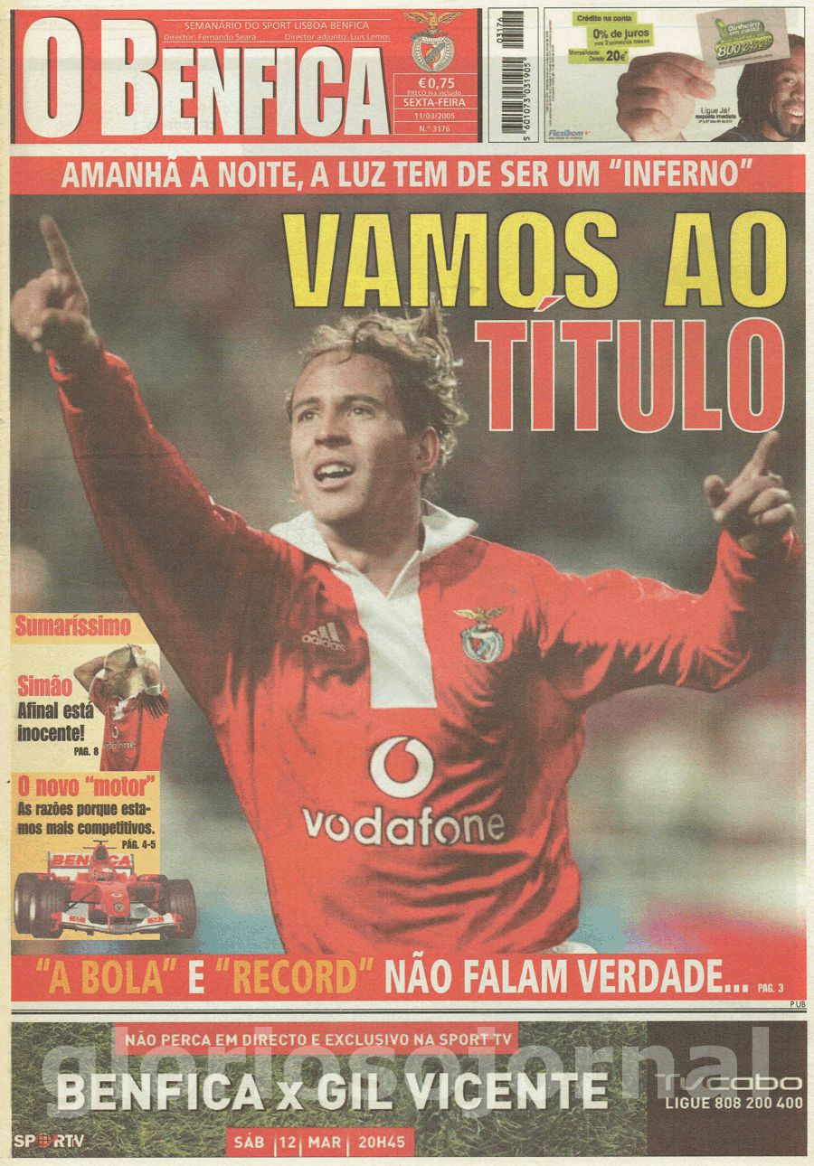 jornal o benfica 3176 2005-03-11